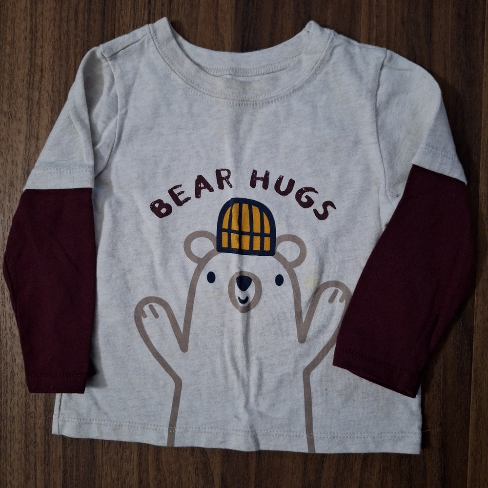 Garanimals Bear Hugs Kids Long Sleeve Shirt Size 18M